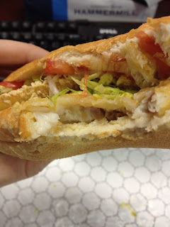 Sheetz fish sandwich Fish sandwiches and subs I was eating a fish sandwich at home and thought it would be a good idea to have fish sandwiches and subs added to the Sheetz menu. Have a baked or breaded fish sandwich or sub with fryz & fountain drink.